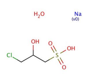 3-Chloro-2-hydroxy-1-propanesulfonic acid sodium salt (CAS 143218-48-8) - chemical structure image