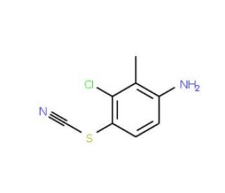 3-Chloro-2-methyl-4-thiocyanatoaniline (CAS 14030-84-3) - chemical structure image