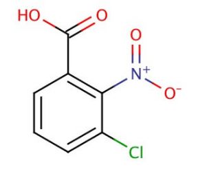 3-Chloro-2-nitrobenzoic acid (CAS 4771-47-5) - chemical structure image