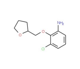 3-Chloro-2-(tetrahydro-2-furanylmethoxy)aniline - chemical structure image