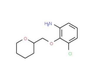 3-Chloro-2-(tetrahydro-2H-pyran-2-ylmethoxy)-phenylamine - chemical structure image