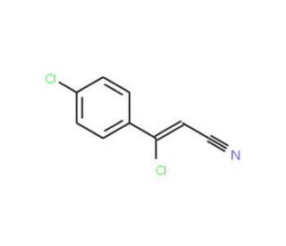 3-Chloro-3-(4-chlorophenyl)acrylonitrile (CAS 78583-86-5) - chemical structure image