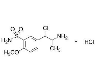 3-Chloro-3-(4′-methoxy-3′-sulfonamidophenyl)-2-propylamine, Hydrochloride (CAS 86244-33-9) - chemical structure image