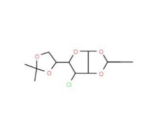 3-Chloro-3-deoxy-1,2:5,6-di-O-isopropylidene-a-D-glucofuranose (CAS 32785-94-7) - chemical structure image
