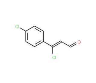 3-Chloro-3-(p-chlorophenyl)acrolein (CAS 14063-77-5) - chemical structure image