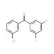 3-Chloro-3′,5′-difluorobenzophenone (CAS 746651-98-9) - chemical structure image