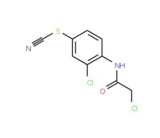 3-chloro-4-[(chloroacetyl)amino]phenyl thiocyanate (CAS 3082-23-3) - chemical structure image