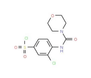 3-Chloro-4-[(morpholine-4-carbonyl)-amino]-benzene sulfonyl chloride - chemical structure image