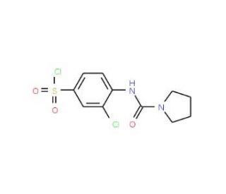 3-Chloro-4-[(pyrrolidine-1-carbonyl)-amino]-benzenesulfonyl chloride - chemical structure image