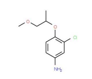 3-Chloro-4-(2-methoxy-1-methyl-ethoxy)-phenylamine - chemical structure image