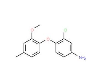 3-Chloro-4-(2-methoxy-4-methylphenoxy)aniline - chemical structure image