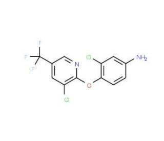3-Chloro-4-{[3-chloro-5-(trifluoromethyl)-2-pyridinyl]oxy}aniline (CAS 76471-06-2) - chemical structure image