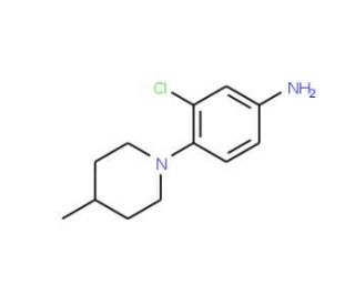 3-Chloro-4-(4-methyl-piperidin-1-yl)-phenylamine - chemical structure image