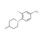 3-Chloro-4-(4-methyl-piperidin-1-yl)-phenylamine - chemical structure image