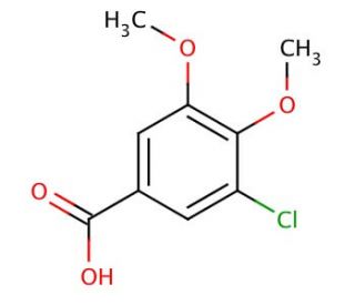 3-Chloro-4,5-dimethoxybenzoic acid (CAS 20624-87-7) - chemical structure image