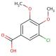 3-Chloro-4,5-dimethoxybenzoic acid (CAS 20624-87-7) - chemical structure image