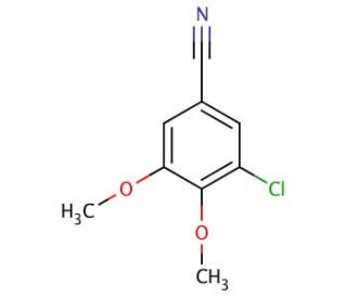 3-Chloro-4,5-dimethoxybenzonitrile (CAS 90537-30-7) - chemical structure image