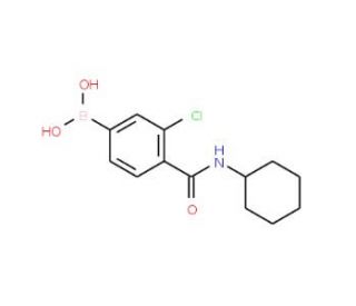 3-Chloro-4-(cyclohexylcarbamoyl)phenylboronic acid (CAS 957034-65-0) - chemical structure image
