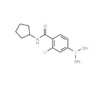 3-Chloro-4-(cyclopentylcarbamoyl)phenylboronic acid (CAS 957061-19-7) - chemical structure image
