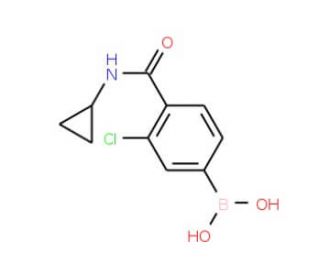 3-Chloro-4-(cyclopropylcarbamoyl)phenylboronic acid (CAS 850589-44-5) - chemical structure image