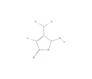 3-Chloro-4-(dibromomethyl)-5-hydroxy-2(5H)-furanone (CAS 132059-52-0) - chemical structure image