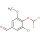 3-chloro-4-(difluoromethoxy)-5-methoxybenzaldehyde - chemical structure image