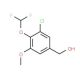 [3-chloro-4-(difluoromethoxy)-5-methoxyphenyl]methanol - chemical structure image