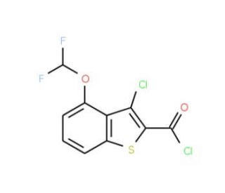 3-Chloro-4-difluoromethoxy-benzo[b]thiophene-2-carbonyl chloride - chemical structure image