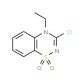 3-Chloro-4-ethyl-4H-1,2,4-benzothiadiazin-1,1-dioxide (CAS 107089-77-0) - chemical structure image