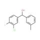 3-Chloro-4-fluoro-3′-methylbenzhydrol - chemical structure image