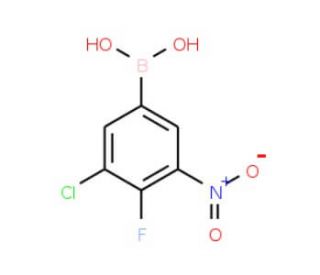 3-Chloro-4-fluoro-5-nitrophenylboronic acid (CAS 850568-73-9) - chemical structure image