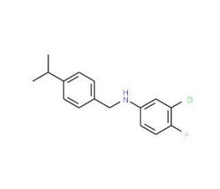 3-Chloro-4-fluoro-N-(4-isopropylbenzyl)aniline - chemical structure image