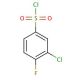 3-Chloro-4-fluorobenzenesulfonyl chloride (CAS 91170-93-3) - chemical structure image