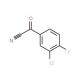 3-Chloro-4-fluorobenzoyl cyanide (CAS 80277-45-8) - chemical structure image