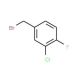 3-Chloro-4-fluorobenzyl bromide (CAS 192702-01-5) - chemical structure image