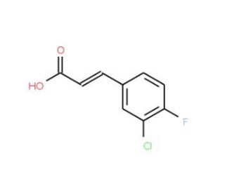 3-Chloro-4-fluorocinnamic acid (CAS 155814-22-5) - chemical structure image