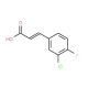 3-Chloro-4-fluorocinnamic acid (CAS 155814-22-5) - chemical structure image