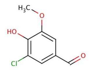 3-Chloro-4-hydroxy-5-methoxybenzaldehyde (CAS 19463-48-0) - chemical structure image