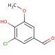 3-Chloro-4-hydroxy-5-methoxybenzaldehyde (CAS 19463-48-0) - chemical structure image