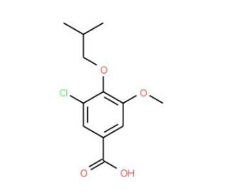 3-chloro-4-isobutoxy-5-methoxybenzoic acid - chemical structure image