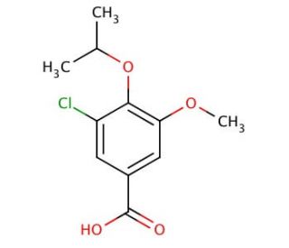 3-chloro-4-isopropoxy-5-methoxybenzoic acid - chemical structure image