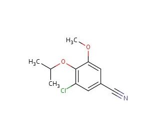 3-chloro-4-isopropoxy-5-methoxybenzonitrile - chemical structure image