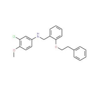 3-Chloro-4-methoxy-N-[2-(phenethyloxy)benzyl]-aniline - chemical structure image