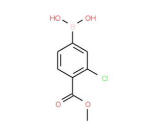 3-Chloro-4-methoxycarbonylphenylboronic acid (CAS 603122-82-3) - chemical structure image