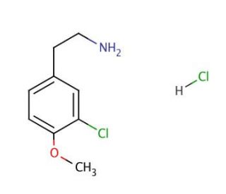 3-Chloro-4-methoxyphenethylamine hydrochloride (CAS 7569-60-0) - chemical structure image