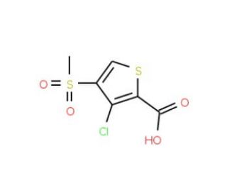 3-Chloro-4-(methylsulfonyl)thiophene-2-carboxylic acid (CAS 175201-86-2) - chemical structure image