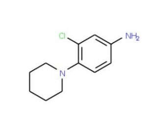 3-Chloro-4-piperidin-1-yl-phenylamine (CAS 55403-26-4) - chemical structure image