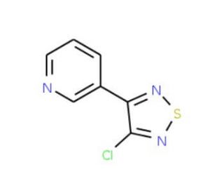 3-Chloro-4-(pyridin-3-yl)-1,2,5-thiadiazole (CAS 131986-28-2) - chemical structure image