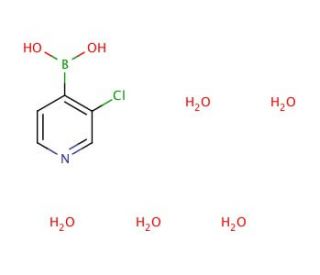 3-Chloro-4-pyridineboronic acidpentahydrate - chemical structure image