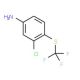 3-Chloro-4-(trifluoromethylthio)aniline (CAS 64628-74-6) - chemical structure image